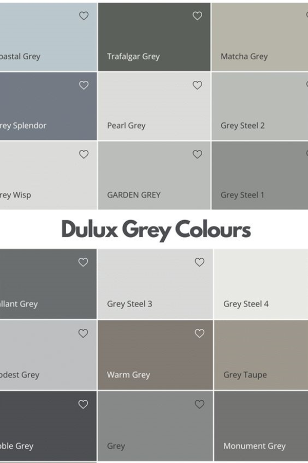 bảng màu sơn xám dulux