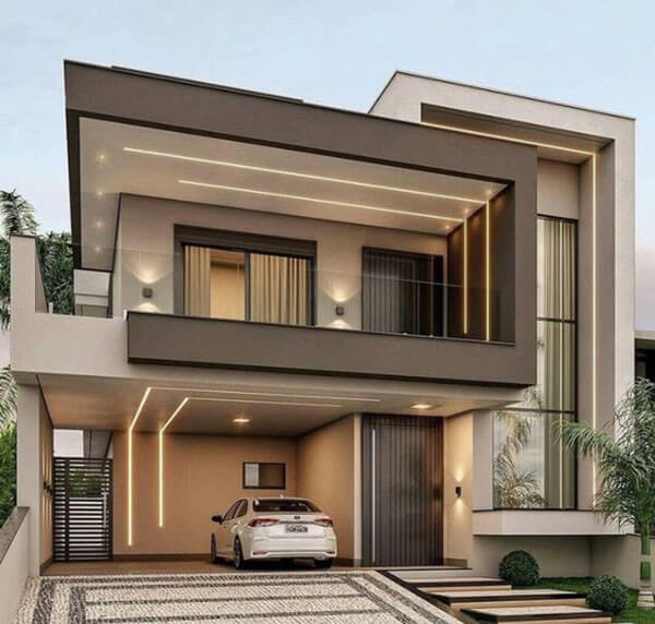 sơn ngoại thất màu nâu đất