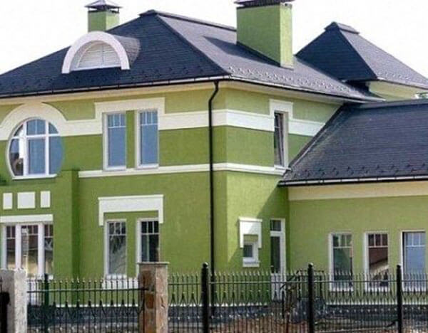 sơn nhà ngoài trời màu xanh lá cây