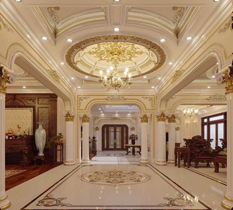 mẫu sơn trần thạch cao đẹp cổ điển